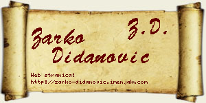 Žarko Didanović vizit kartica